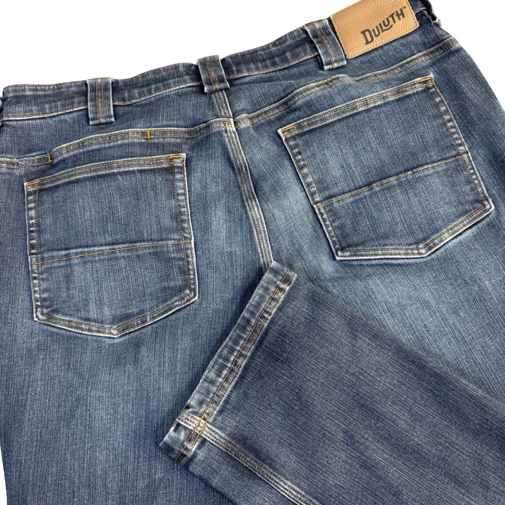 Duluth Ballroom Double Flex Jeans Mens 38x30 Blue Standard Fit Stretch Denim